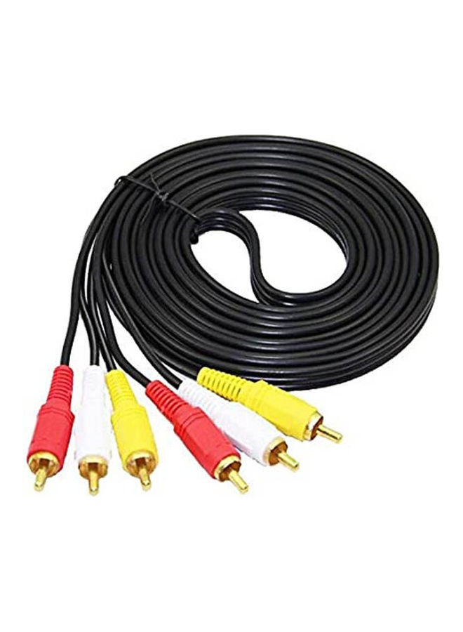 سلك كابل RCA للصوت والفيديو مقاس 3×3 طراز 9C4181.5 أسود